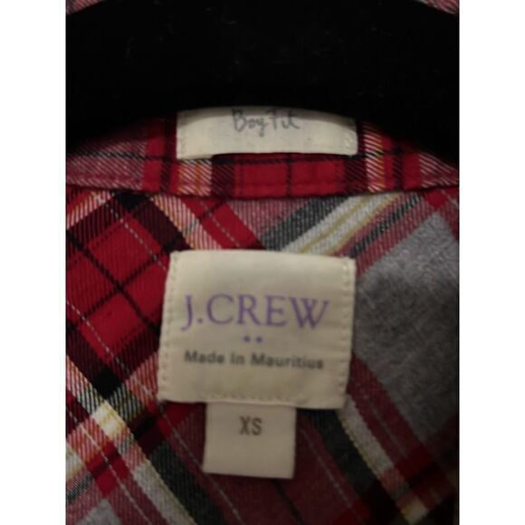 Red plaid jcrew‎ shirt - Picture 2 of 4